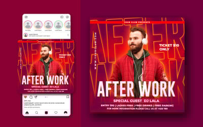 DJ Night Event Social Media Template