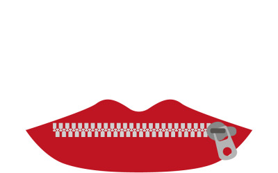 Zipper Sealed Lips: Symbol of Silence and Mystery Art