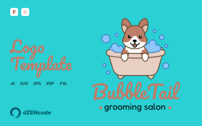 BubbleTail – Zestaw ikon linii pielęgnacji zwierząt