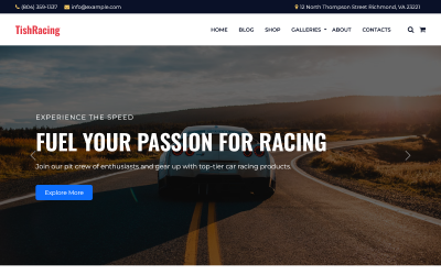 TishRacing - Car Racing WooCommerce Theme
