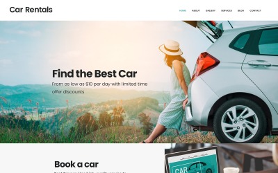 Autókölcsönzők - Autókölcsönző érzékeny Joomla sablon