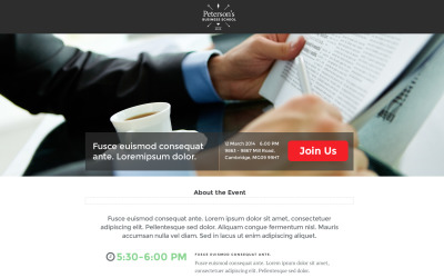 Business & Services - Unbounce-sjabloon