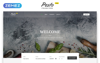 "Cafe & Restaurant Free Website Templates Website Template" modèle web adaptatif #53136