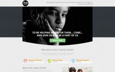 Charity Responsive Landing Page Template
