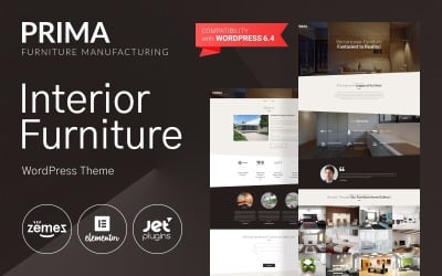 Prima - Thème WordPress pour la décoration intérieure et la fabrication de meubles