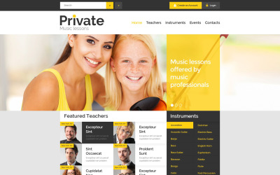 Responsive Music Education Web Sitesi #53106