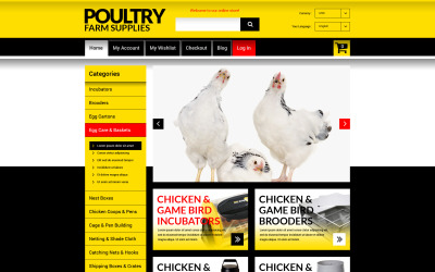 Responsivt Chicken Farming Magento-tema #53131