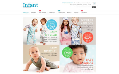 Responzivní Magento motiv "Kids Fashion" #53174