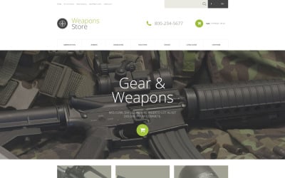Шаблон OpenCart коллекции оружия