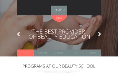 Šablona webových stránek školy krásy