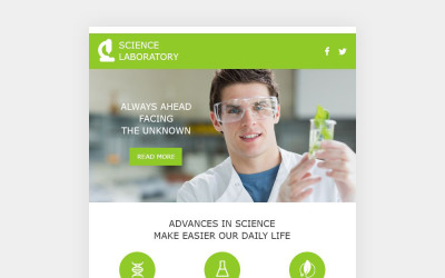 Science Lab Responsive Newsletter Mall