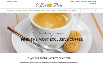 Tema Coffee Shop PrestaShop