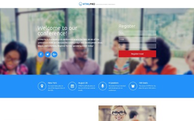 Tema di Landing Page Responsive #53178 "HTML PRO - IT Company Clean HTML"