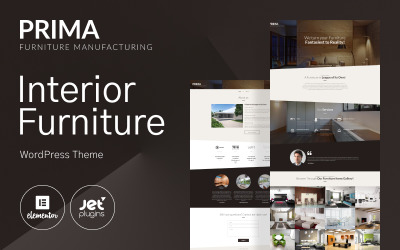 Tema WordPress para decoração de interiores e fabricação de móveis