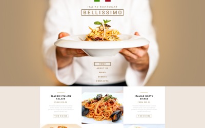 Thème Joomla adaptatif pour restaurant italien #53111