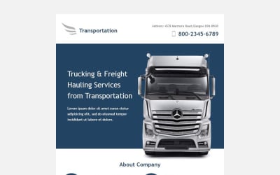 Transport Responsive Newsletter-Vorlage