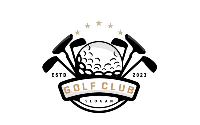 Golf Logo Ball Game Sport Club V15