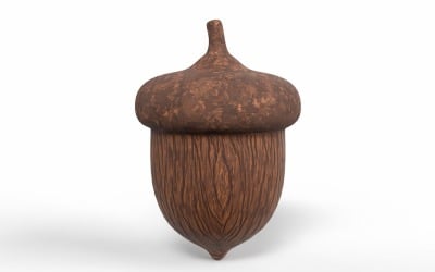 Acorn Object Lowpoly 3D Model