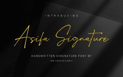 Asifa Signature - Handgeschreven handtekeninglettertype