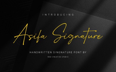 Asifa Signature - Handwritten Signature Font