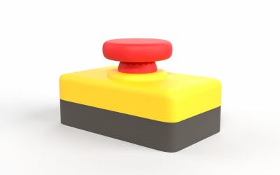 Emergency Button Lowpoly 3D model