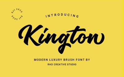 Kington Modern Luxe Brush-lettertype