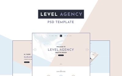 Level Agency - Kreatív egyoldalas PSD sablon