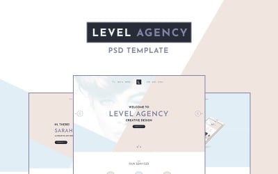 Level Agency - kreativní jednostránková šablona PSD