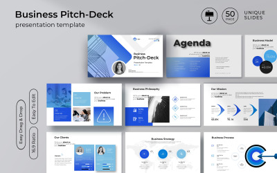 Modèle de présentation de pitch-deck d&amp;#39;entreprise