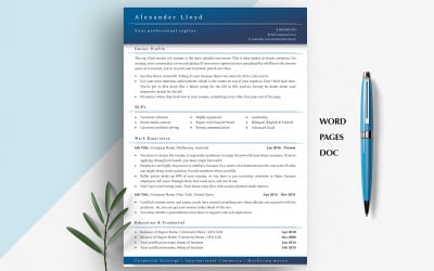 Modern Resumes, Pages Resume Template, Resume Template, Google Doc Resume, Word Resume