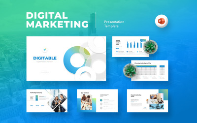 Digitable - Dijital Pazarlama PowerPoint Sunum Şablonu