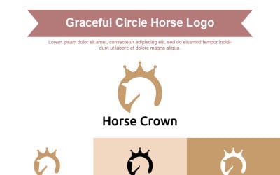 Horse Crown Logo Negative Space Royalty Design