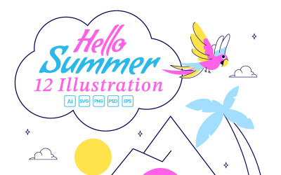 12 Hello Summer Illustration