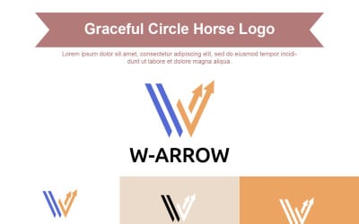 Letter W with Upward Arrow Symbol