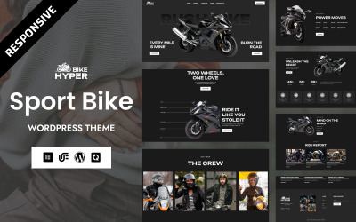 Hyperbike - Elementorová šablona WordPress pro sportovní motorky a motorkáře