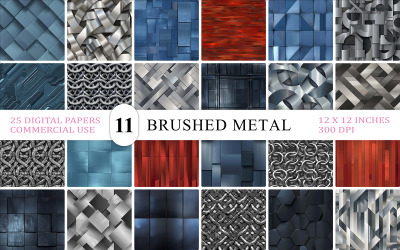 Industrial 3D Metal Background | 3D Chain &amp;amp; Grid Metal Pattern | Geometric Brushed Metal Texture