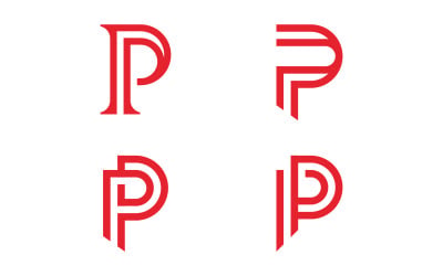 Letter P logo vector template design V13