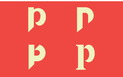 Letter P logo vector template design V14