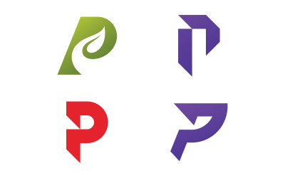 Letter P logo vector template design V15