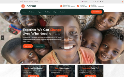 Шаблон Joomla для благодійної організації Indran