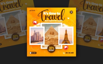 Summer Travel And Tour Social Media Template