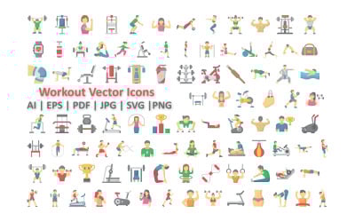 Workout Vector Icons Pack – Fitness &amp;amp; Training Essentials