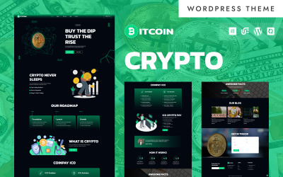 Bitcoin - Thème WordPress Elementor pour cryptomonnaies et blockchain