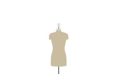 Elegant Fashion Mannequin Vector Icon for Clothing Design Display