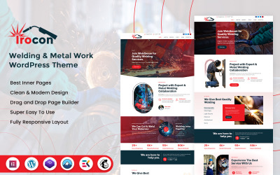 Ironcon - WordPress-thema voor lassen en metaalbewerking