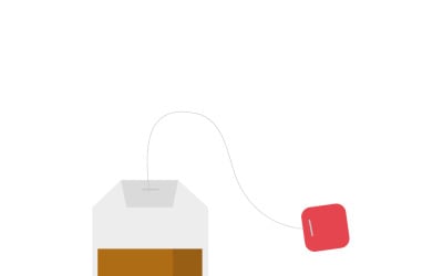 Premium Tea Bag Vector Illustration: Herbal Infusion Art in EPS Format