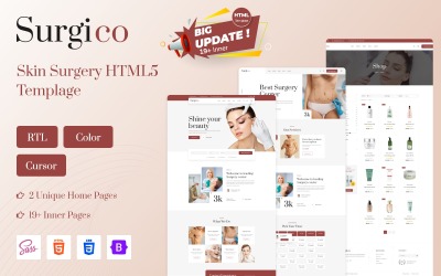 Surgico - Modèle HTML pour la chirurgie plastique et les soins de la peau
