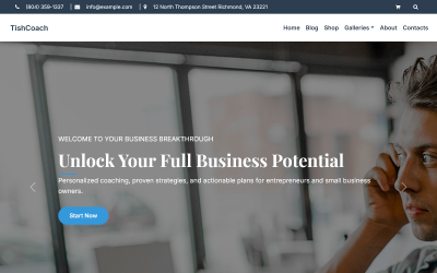 TishCoach - Tema WooCommerce para coaching empresarial