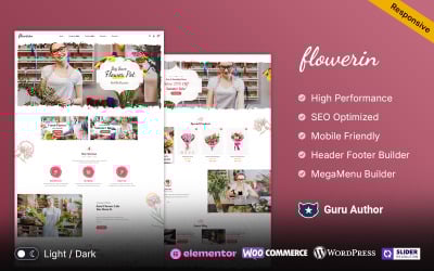 Flowerin - motyw WooCommerce dla sklepu z kwiatami i prezentów florystycznych