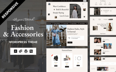 Luxe Stitch - магазин модного бутіку та аксесуарів, тема WooCommerce Elementor